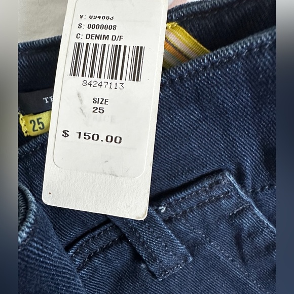 NWT Maeve Anthropologie Size 25 The Naomi High-Rise Wide-Leg Jeans Dark Wash - Picture 7 of 7